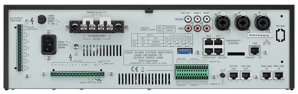 VM-3240VA AMQ VOICE ALARM SYSTEM AMPLIFIER, MULTIFUNCTION AMPLIFIER WITH AUDIO INPUTS AND SPEAKER OUTPUTS